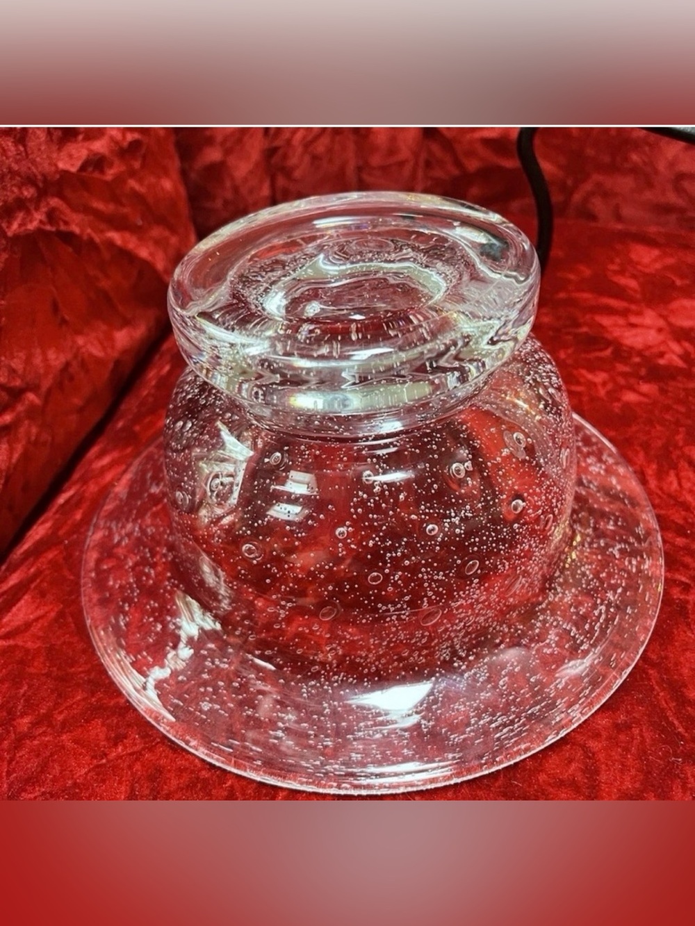 Southern Living Vintage Hand Blown Glass Pedestal Bowl Clear Candle Display - Picture 15 of 15
